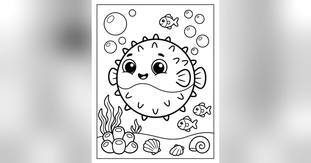 Underwater Wonders: A Children's Colouring Book, image 2