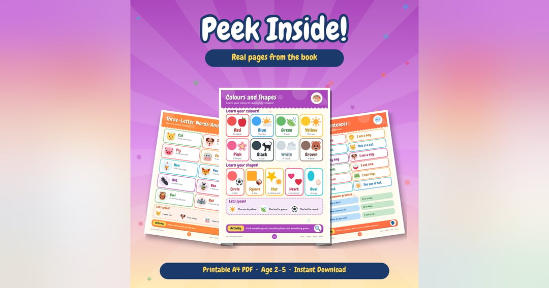 My First English Words – Colourful Picture Book for Toddlers (Age 2–5), image 5