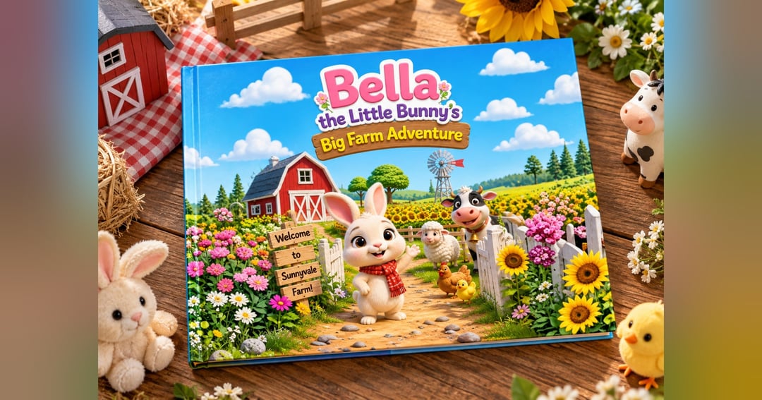 Bella's Little Farm Adventure - Story + Coloring Book for Kids Ages 3-8 |   Printable PDF