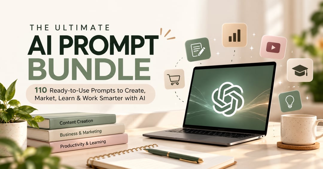 The Ultimate AI Prompt Bundle – 110 Ready-to-Use AI Prompts | English E-book