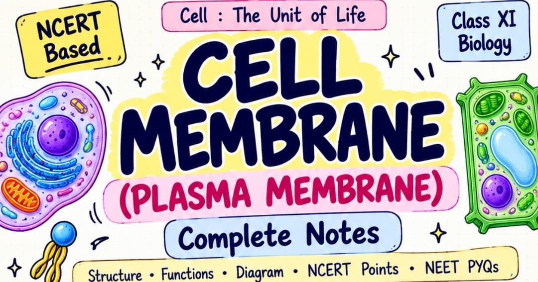 🧬 Plasma Membrane | NEET Biology Complete NCERT-Based Ebook 📚