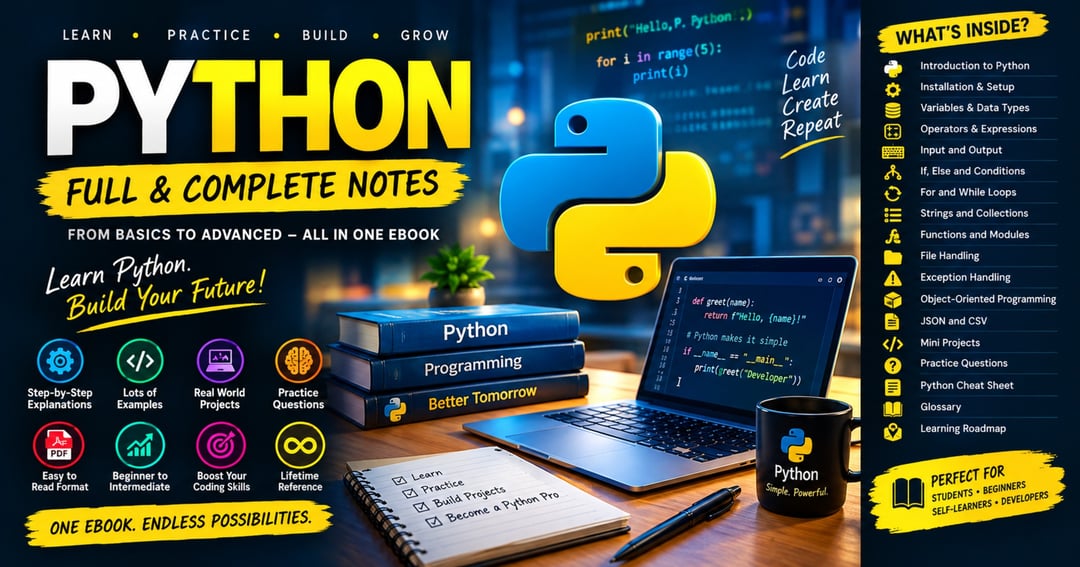 Python โ Full & Complete Notes ๐