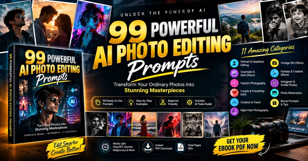 99 Powerful AI Photo Editing Prompts