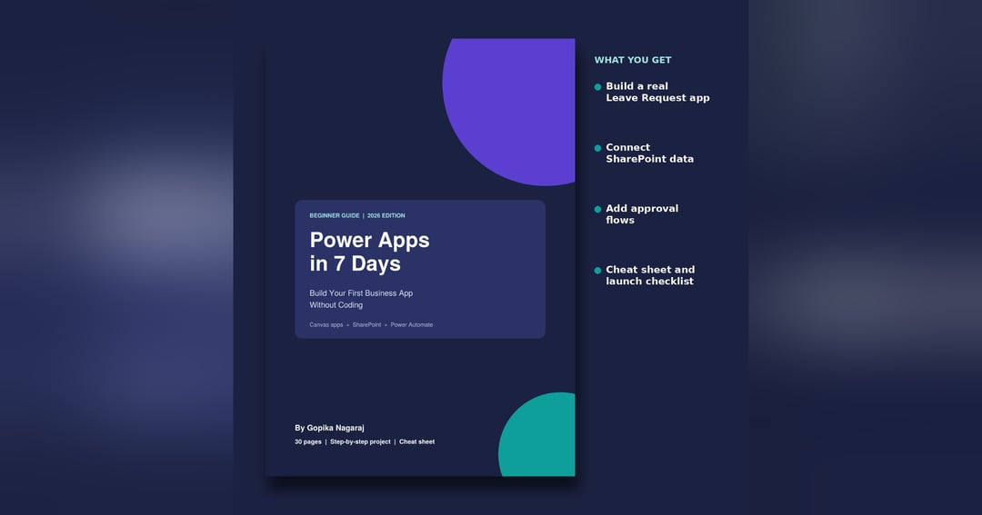 Power Apps in 7 Days: Build Your First Business App Without Coding