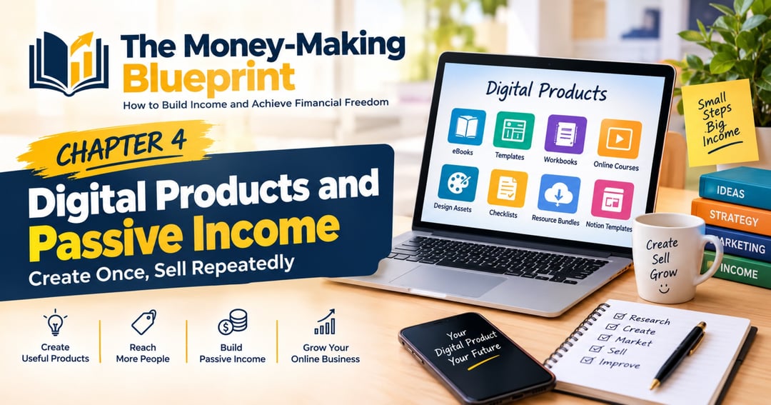 The Money-Making Blueprint – Chapter 4: Digital Products and Passive Income | Create Once, Sell Repeatedly