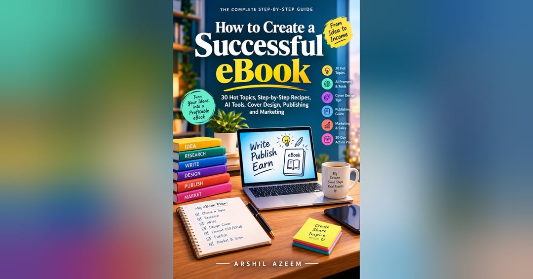How to Create a Successful eBook: 30 Hot Topics, AI Writing Prompts, Cover Design, Publishing & Marketing