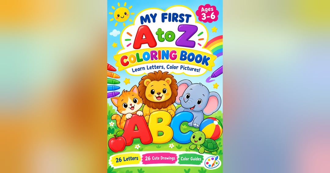 A to Z Coloring Book – Learn Letters, Color Pictures!