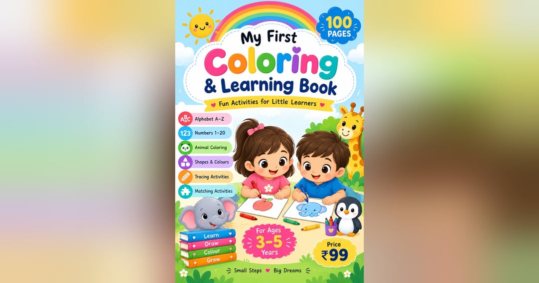 📚 My First Coloring & Learning Book | 100 Pages for Kids (Ages 3–5) 🎨, image 2