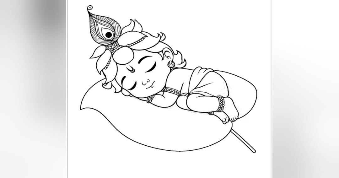 Shree Krishna Coloring Book, image 4