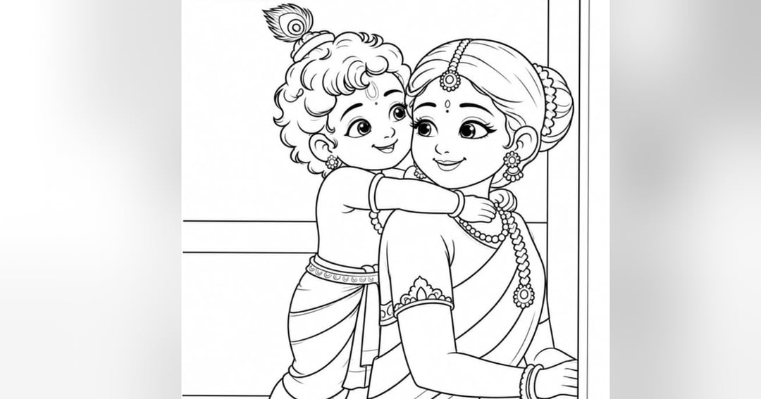Shree Krishna Coloring Book, image 3