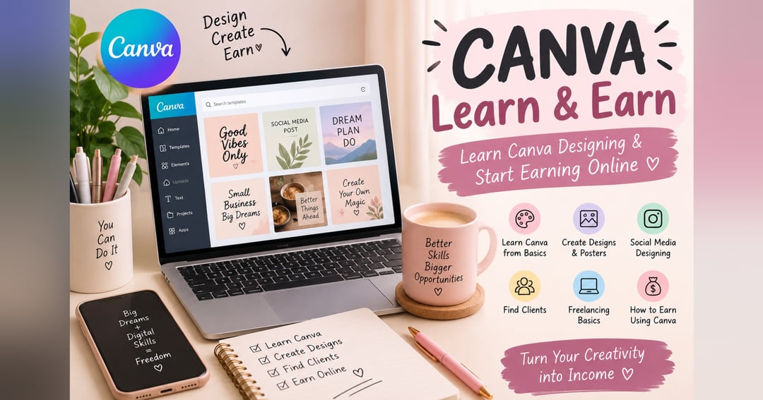 Learn Canva Designing & Start Earning Online