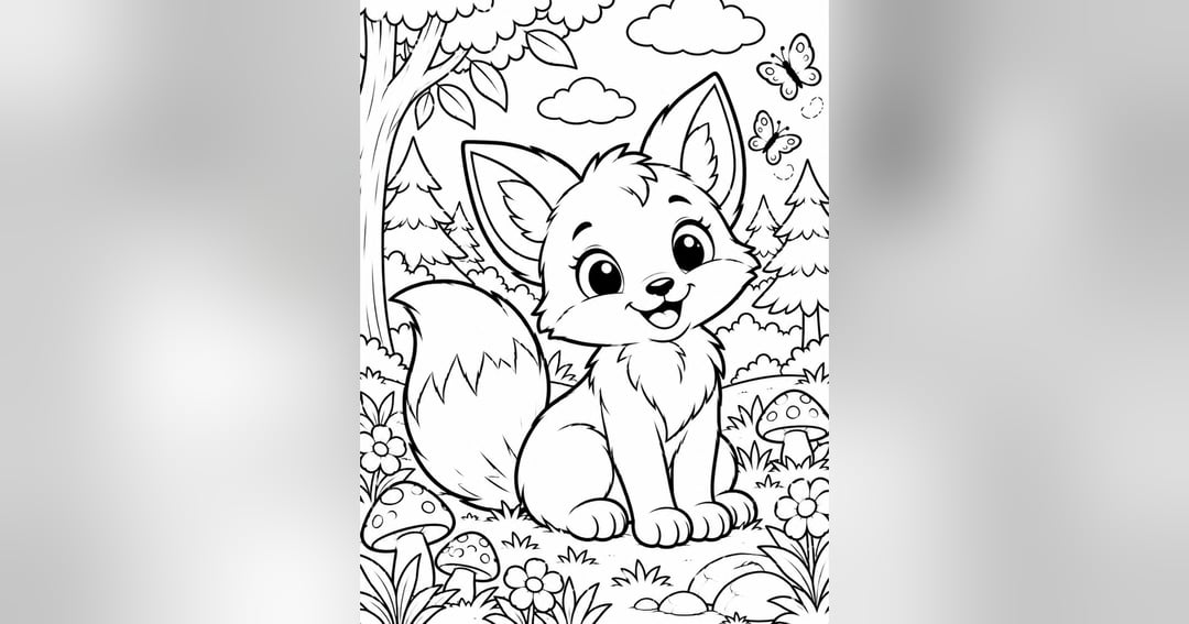 Animals Coloring Book for Kids Ages 3–8 | 10 Cute Animal Coloring Pages, image 2