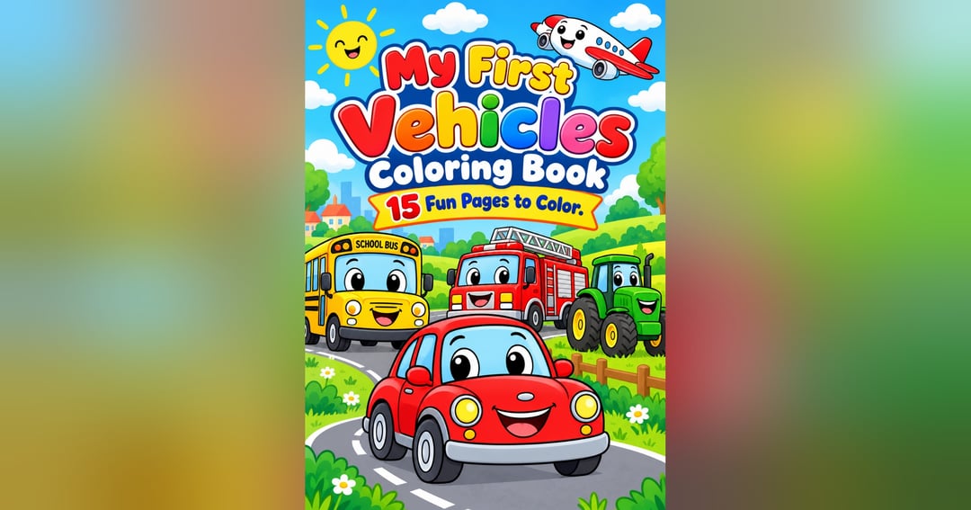 My First Vehicles Coloring Book