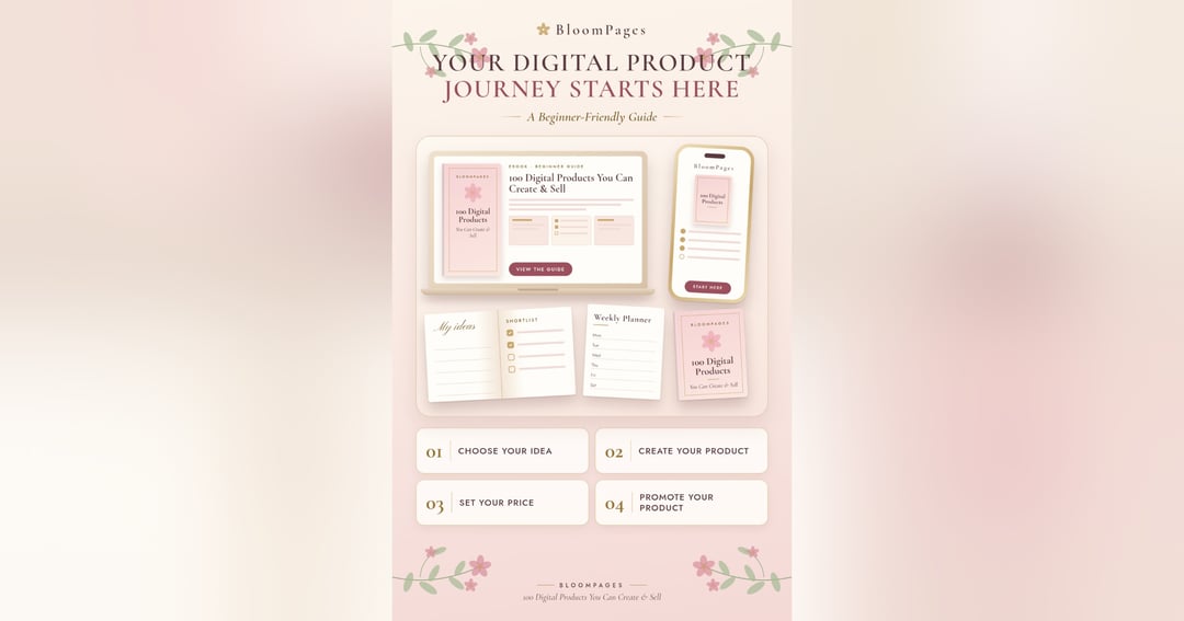 100 Digital Products You Can Create & Sell – Beginner's Guide | BloomPages, image 4