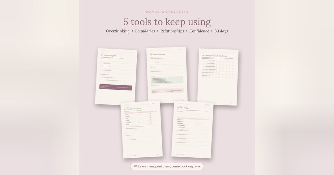Becoming Her: 21 Day Self Love Journal for Women, Printable PDF Workbook, image 5