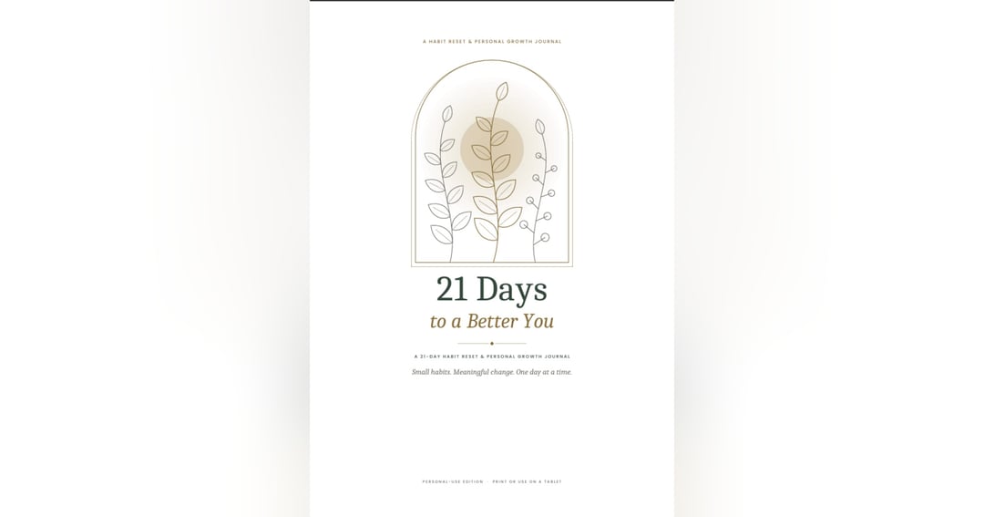 21 Days to a Better You A 21-Day Habit Reset & Personal Growth Journal, image 2