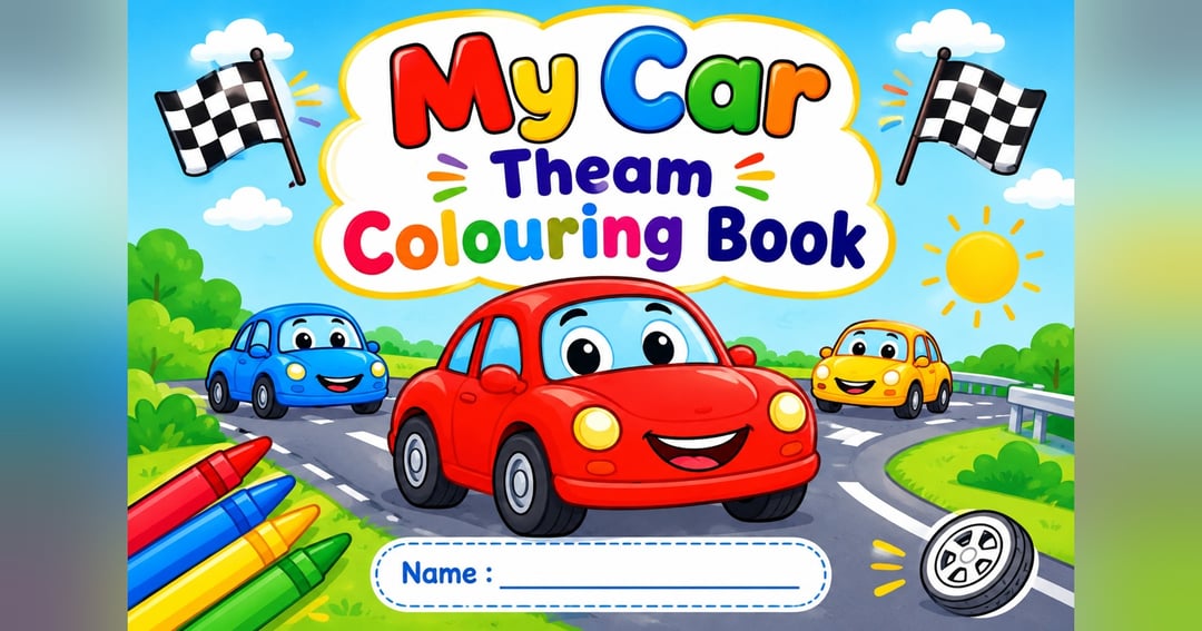 My Car Theam Colouring Book, image 2