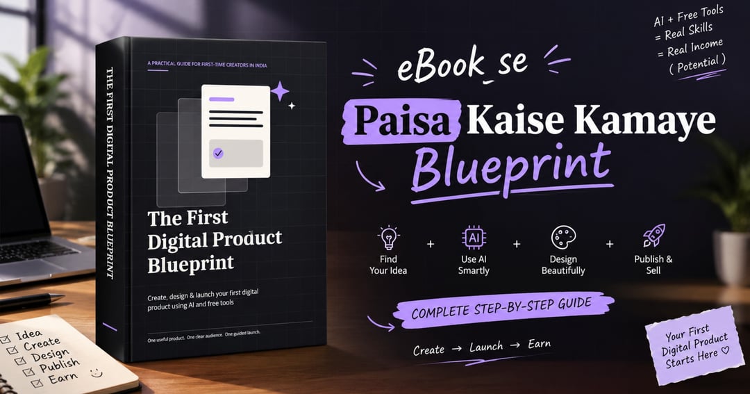 Make Your First Digital Product: E-Book se paisa kaise kamaye Blueprint