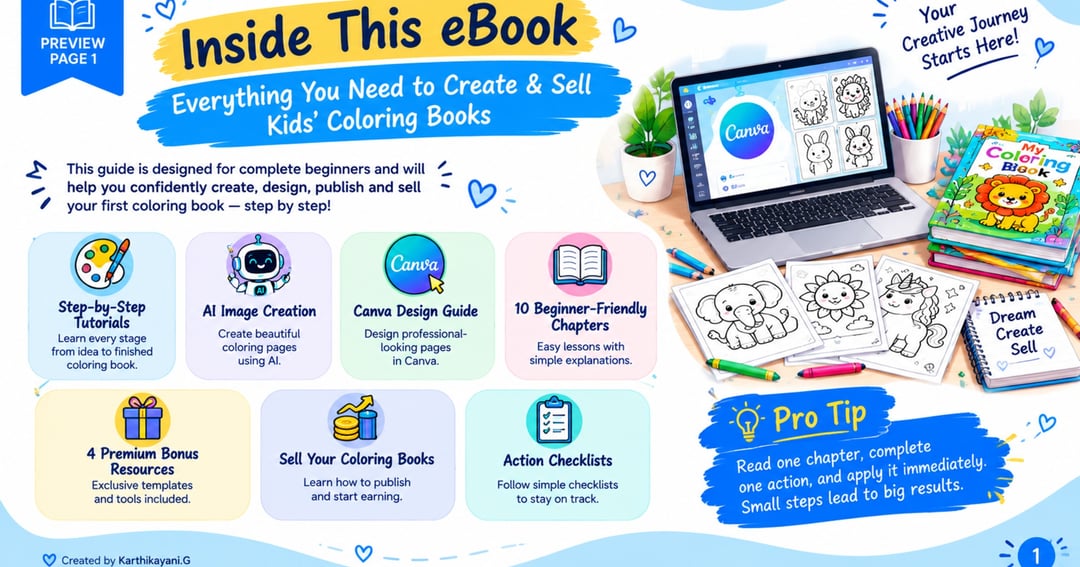 Create & Sell Kids' Coloring Books with Canva & AI, image 3