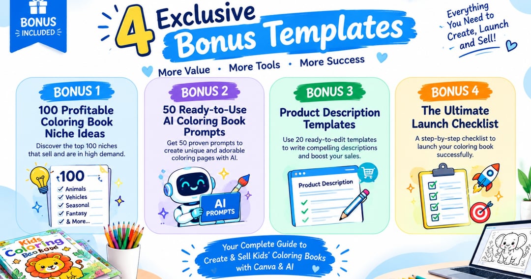 Create & Sell Kids' Coloring Books with Canva & AI, image 2
