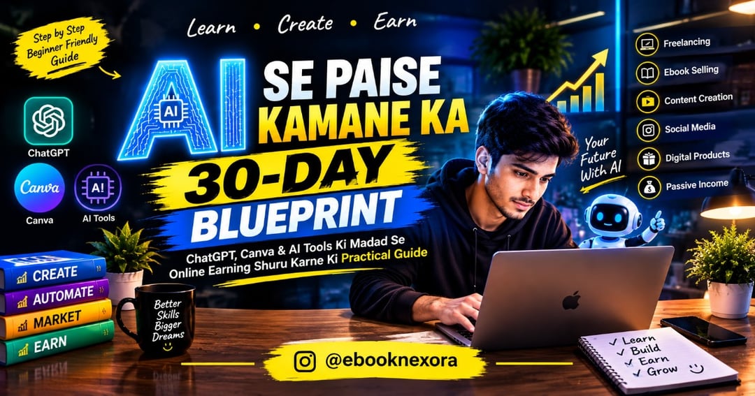 AI Se Paise Kamane Ka 30-Day Blueprint | ChatGPT, Canva & AI Se Online Earning Ki Practical Guide