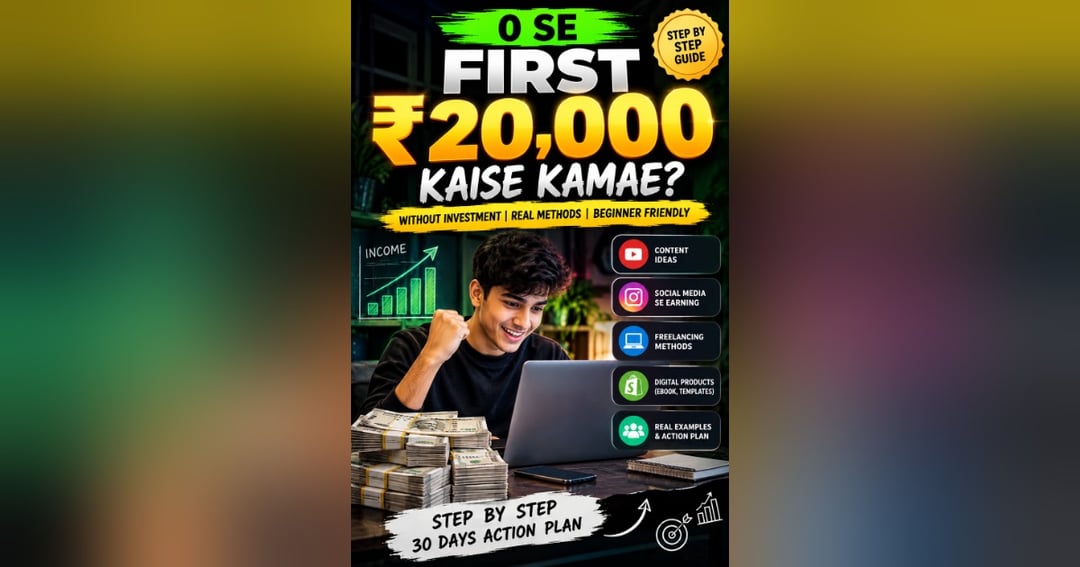Zero Se First ₹20,000 Kaise Kamaaye? | Beginner's Earning Guide