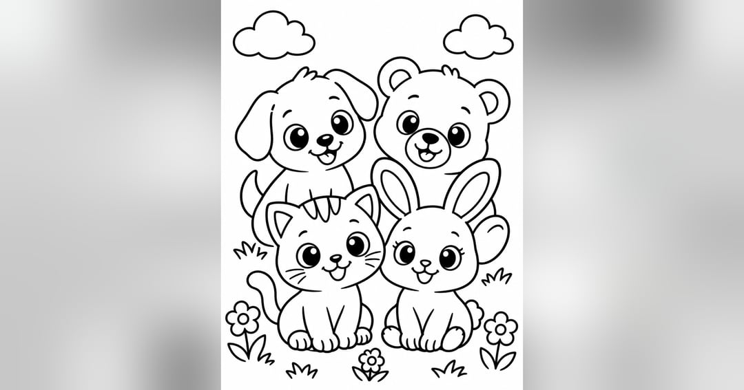 Baby Animals Colouring Book, image 2