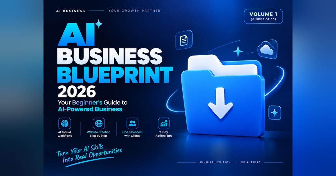 AI Business Blueprint 2026 โ Volume 1 | Beginner's Hinglish Guide