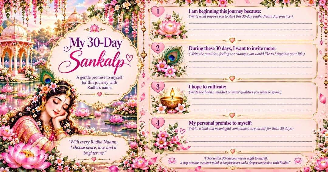 My Radha Naam Jap Journal – 30 Days to a Calmer Mind, Happier Heart & Deeper Connection with Radha, image 3