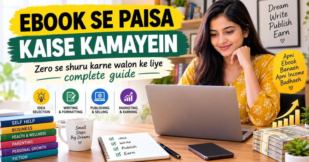 Ebook Se Paisa Kaise Kamayein ; Zero se shuru karne walon ke liye 30 din ka step-by-step plan
