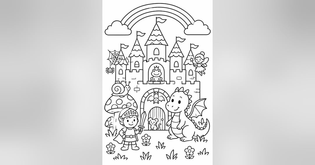 Doodle Adventures: A Hidden Friends Coloring Book, image 2