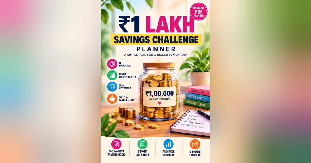 ₹1 Lakh Savings Planner – Printable PDF, image 2