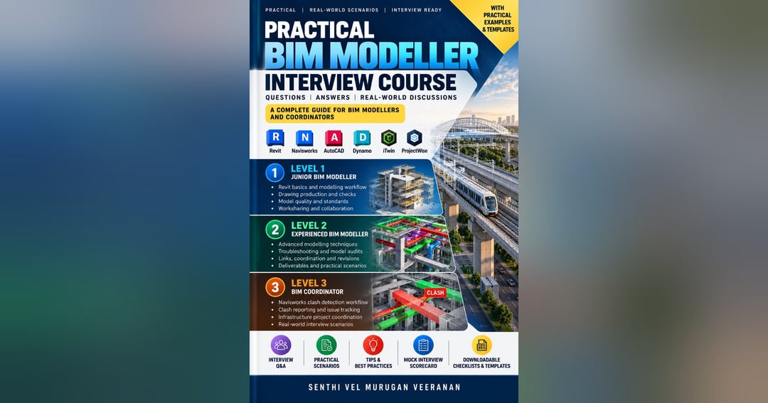 Practical BIM Modeller Interview Course – 25 Real-World Questions & Answers for Revit, Navisworks & BIM Coordination