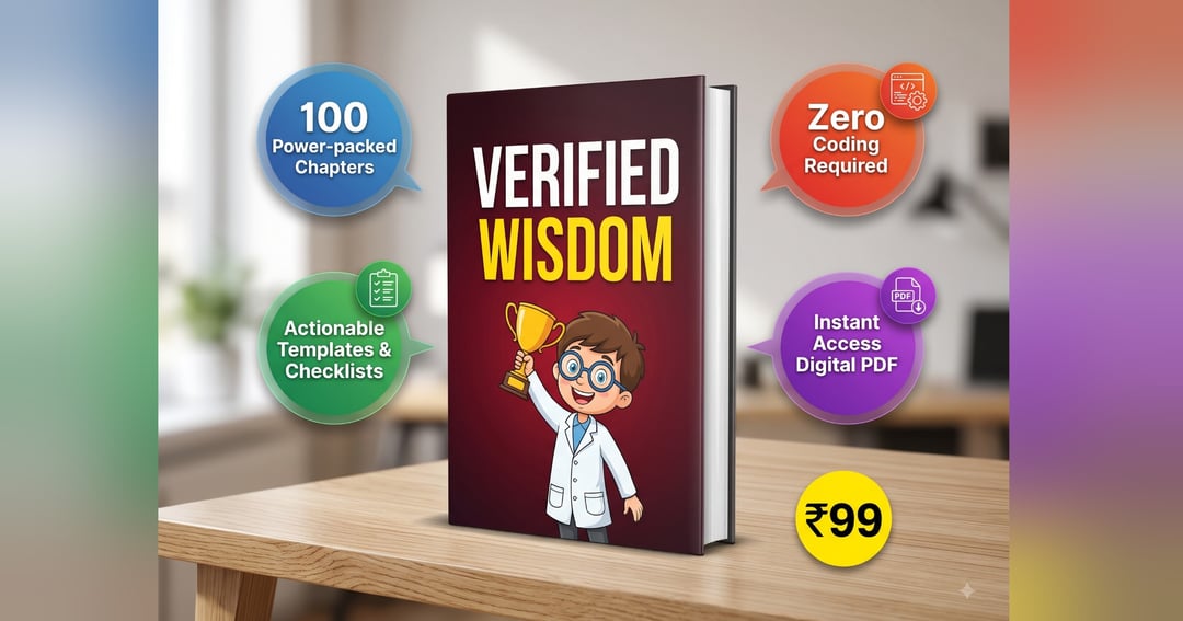Verified Wisdom: सच्ची कहानियाँ, पक्की रिसर्च और 100 छोटे एक्शन (The Ultimate 100-Chapter Daily Growth ebook), image 2