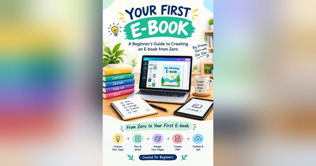 Your First E-Book: A Beginner’s Guide to Creating, Designing, Publishing  Your First Digital Book.
