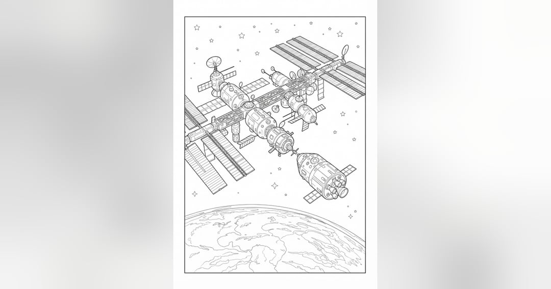 Space Adventures Coloring Book for Kids | 19 Space Coloring Pages | Digital PDF Download, image 3