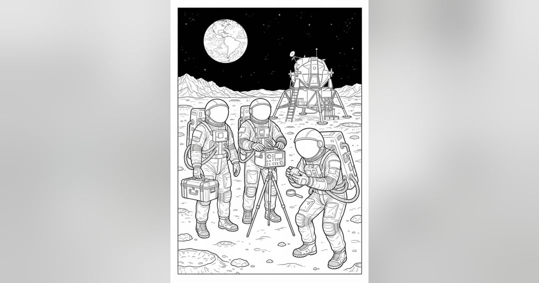 Space Adventures Coloring Book for Kids | 19 Space Coloring Pages | Digital PDF Download, image 2
