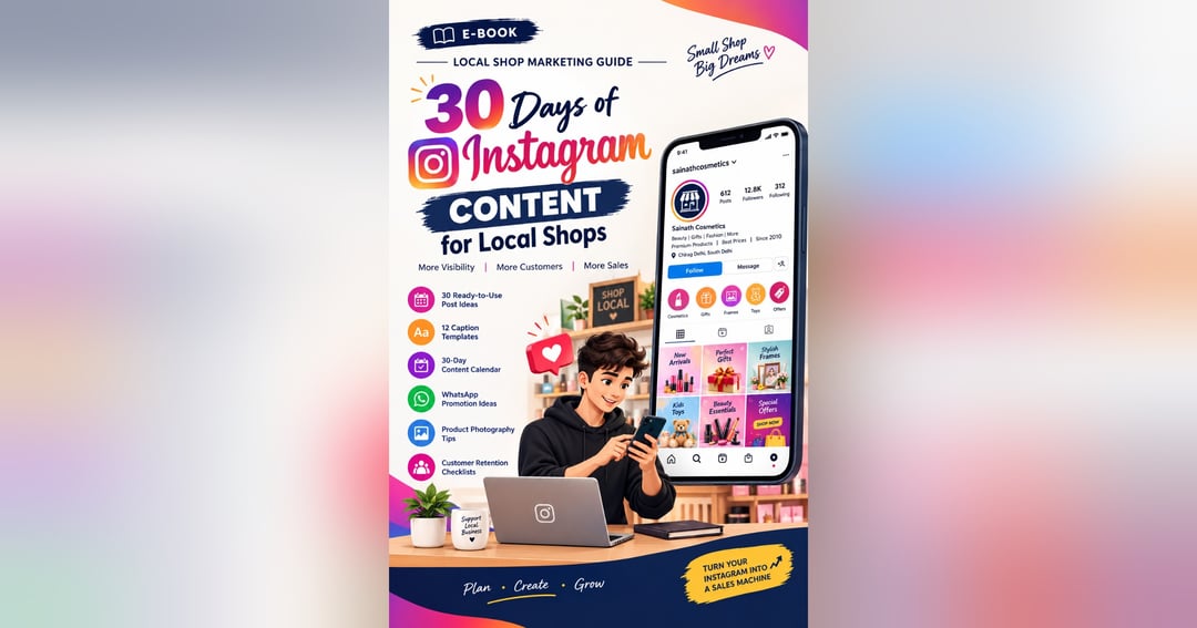 30 days of Instagram content for a local shop ( or your buainess)