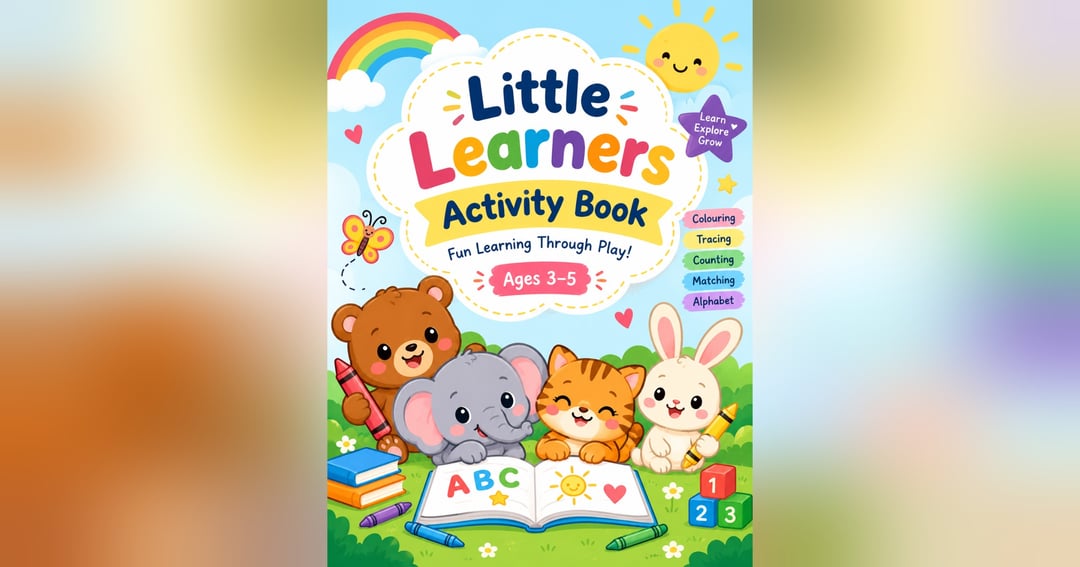 Little Learners Activity Book – Fun Learning for Kids Ages 3–5