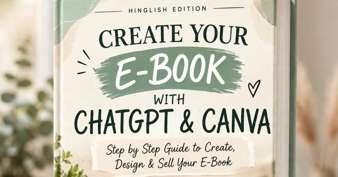 CREATE YOUR E-BOOK WITH CHATGPT & CANVA - Hinglish Edition