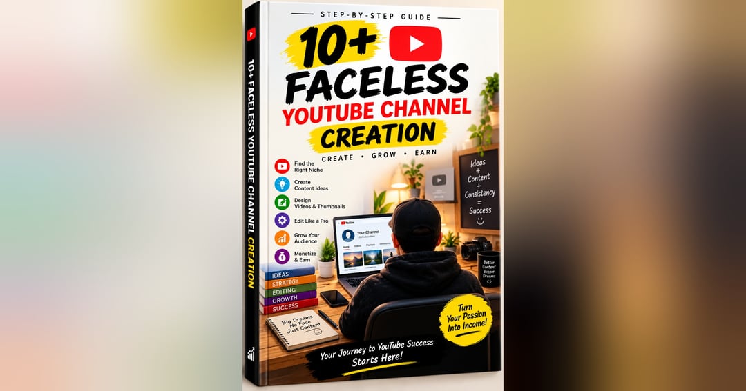 10+ Faceless YouTube Channel Creation | Step-by-Step Beginner's Guide