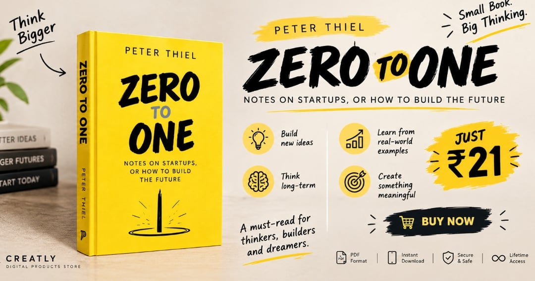 Zero to One the best book to step ahead