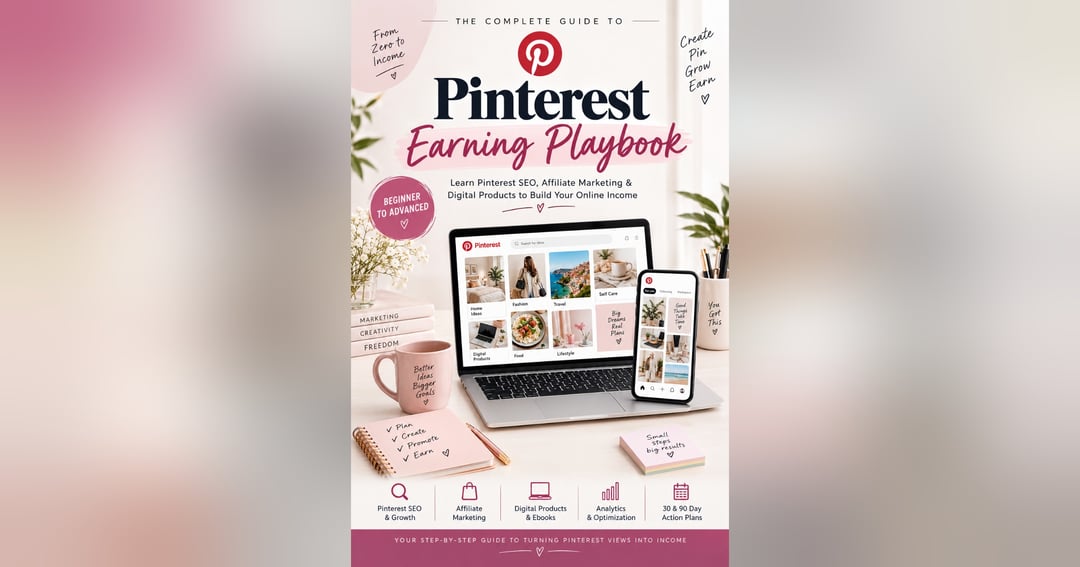The Pinterest Earning Playbook: The Complete Beginner’s Guide to Pinterest SEO, Affiliate Marketing & Digital Products