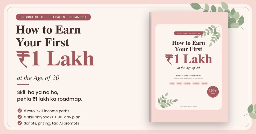 How to Start Earning at 20 | A Practical Guide for Students & Beginners