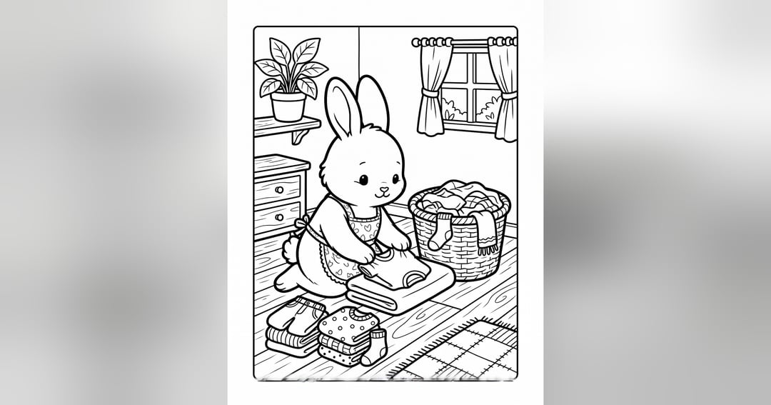 Cozy Animals at Home Coloring Book, image 4