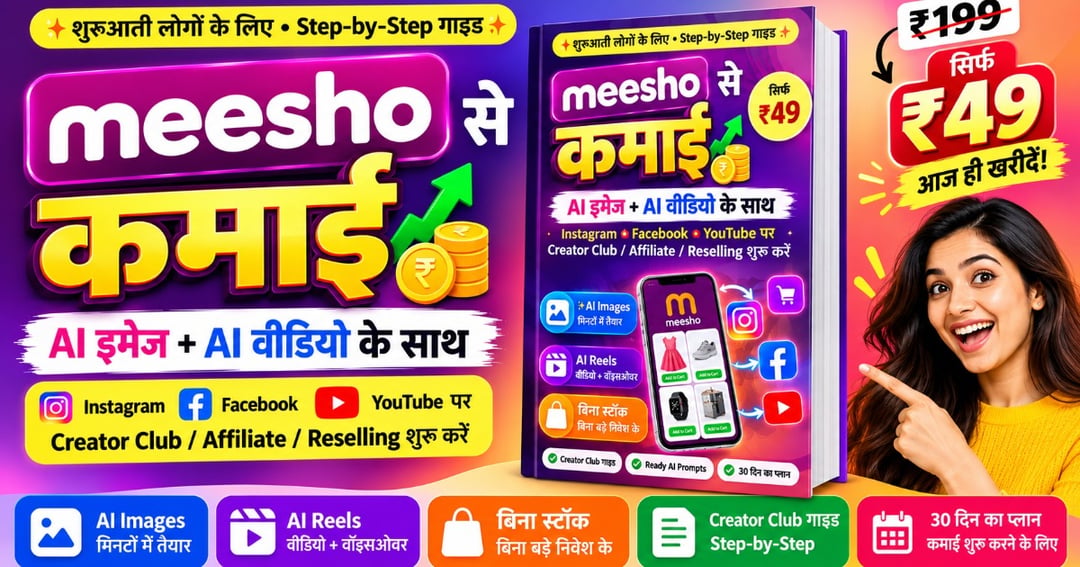 Meesho Se Kamai – AI के साथ Affiliate & Reselling की Step-by-Step Guide, image 2