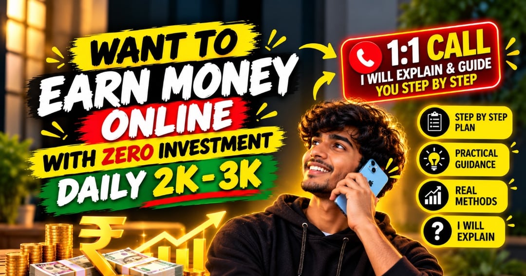 1:1 Call Guidance Instant ga earning start chaychu