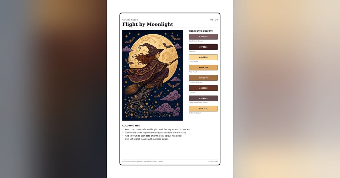 Whimsical Gothic colouring book for teenagers and adults, image 4