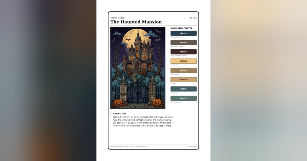 Whimsical Gothic colouring book for teenagers and adults, image 2