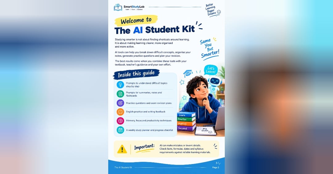 The AI Student Kit — Study Smarter, Not Harder | 50+ AI Prompts for Students by SmartStudyLab, image 2